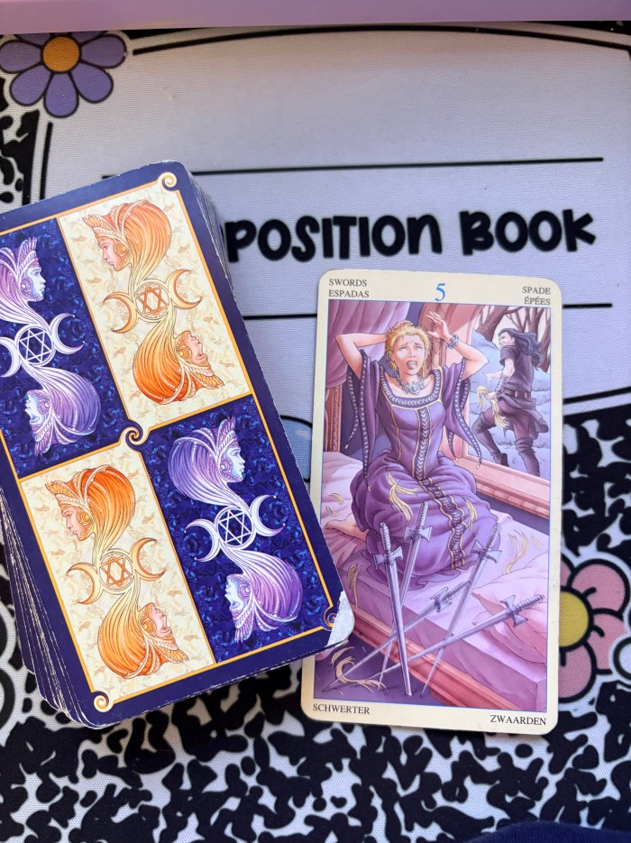 Kate's 5 of swords card